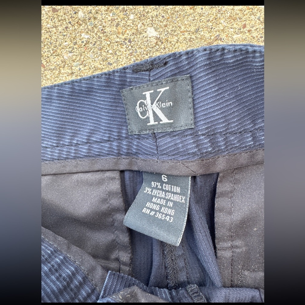 Y2K Women’s CK Calvin Klein Corduroy Capris Size 6 - Picture 4 of 5